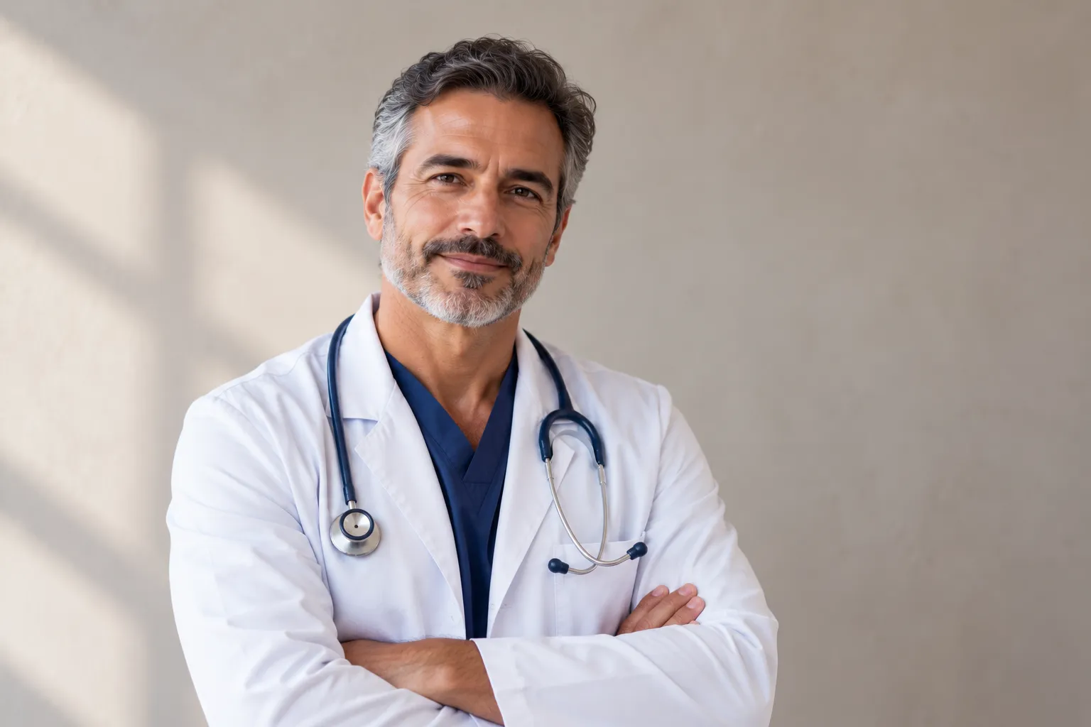 Dr. Andrés Castillo con los brazos cruzados